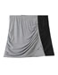 Fashion Flecking Gray Threaded Cotton Pleated Skirt