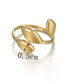 Fashion Gold Titanium Steel Bud Shaped Open Ring
