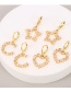 Fashion Golden-3 Copper Inlaid Zirconium Letter Earrings