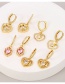 Fashion Golden-3 Copper Inlaid Zirconium Love Ear Ring