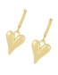 Fashion Gold Alloy Heart Earrings