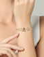 Fashion Gold Copper And Diamond Five-pointed Star Bracelet