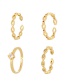 Fashion Golden-3 Copper Irregular Ring