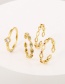 Fashion Gold Copper Inlaid Zirconium Eye Ring