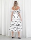 Fashion White Polka Dot Print Dress