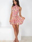 Fashion Pink Printed Sleeveless Dress