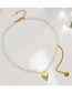 Fashion White Pearl Beaded Love Letter Necklace