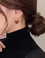 Fashion Gold Color Pure Copper Geometric Square Love Stud Earrings