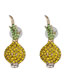 Fashion Yellow Alloy Diamond Stud Earrings Garlic