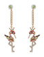 Fashion Color Alloy Diamond Flamingo Earrings