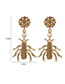 Fashion Champagne Alloy Diamond Bee Stud Earrings