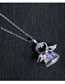 Fashion Silver Color Alloy Diamond Crystal Angel Necklace