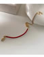 Fashion Gold Color Titanium Steel Fu Brand Wire Rope Braided Splicing Chain Bracelet