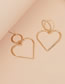 Fashion Gold Color Alloy Heart Ear Studs