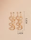 Fashion Gold Color Alloy Diamond Snake Shape Stud Earrings