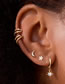 Fashion Gold Color Alloy Gold-plated Star And Moon Geometric Earrings Set