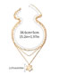 Fashion Gold Color Alloy Geometry Double Necklace