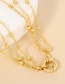 Fashion Gold Copper Boat Tuo Buckle Chain Necklace