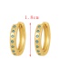 Fashion Gold Copper Inlaid Zirconium Irregular Love Ear Ring