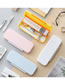 Fashion Pink Plastic Large-capacity Double-layer Pencil Box