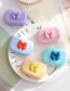 Fashion Yellow Bow Plastic Bowknot Portable Contact Lens Case