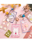 Fashion Peach Little Bear Bunny Plastic Cartoon Transparent Card Sleeve Protective Sleeve