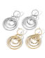 Fashion Gold Color Alloy Multilayer Round Stud Earrings