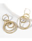 Fashion Silver Color Alloy Multilayer Round Stud Earrings