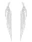 Fashion Silver Color Alloy Diamond Geometric Tassel Drop Earrings