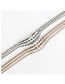Fashion Silver Color Alloy Diamond Claw Chain Multilayer Necklace