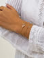 Fashion White K Suit Metal Geometric Rhinestone Double Bracelet