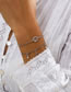 Fashion White K Suit Metal Geometric Rhinestone Double Bracelet