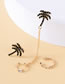 Fashion Main Image Alloy Diamond Palm Tree Stud Earrings Set