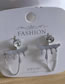 Fashion Silver Color Alloy Diamond Lava Stud Earrings