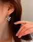 Fashion Main Image Alloy Checkerboard Heart Earrings
