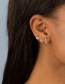 Fashion 4# Copper Inlaid Zirconium Eye Ear Ring