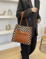 Fashion Black Pu Checkerboard Shoulder Bag