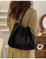 Fashion Khaki Deerskin Velvet Stitching Letters Large-capacity Shoulder Bag