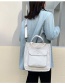 Fashion White Corduroy Canvas Large Capacity Crossbody Bag