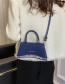 Fashion Navy Blue Pu Flap Crossbody Bag