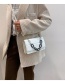 Fashion Khaki Pu Check Embroidery Crossbody Bag