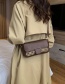 Fashion Houndstooth Brown Pu Houndstooth Flap Crossbody Bag