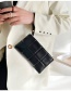 Fashion Black Soft Leather Checkered Handbag