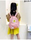 Fashion Pink Cartoon Bear Backpack