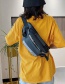Fashion Navy Blue Geometric Nylon Close-fitting Reflective Strip Chest Bag