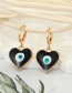 Fashion 3 White Love Eyes Alloy Drop Oil Love Eyes And Earrings