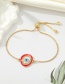 Fashion 7 Red Alloy Full Diamond Round Eye Bracelet
