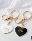 Fashion 3 Spades Heart Mrs Alloy Drop Oil Letter Love Keychain