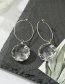 Fashion 4 Transparent Round Geometric Round Diamond Earrings