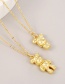 Fashion Gold Copper Bear Doll Necklace